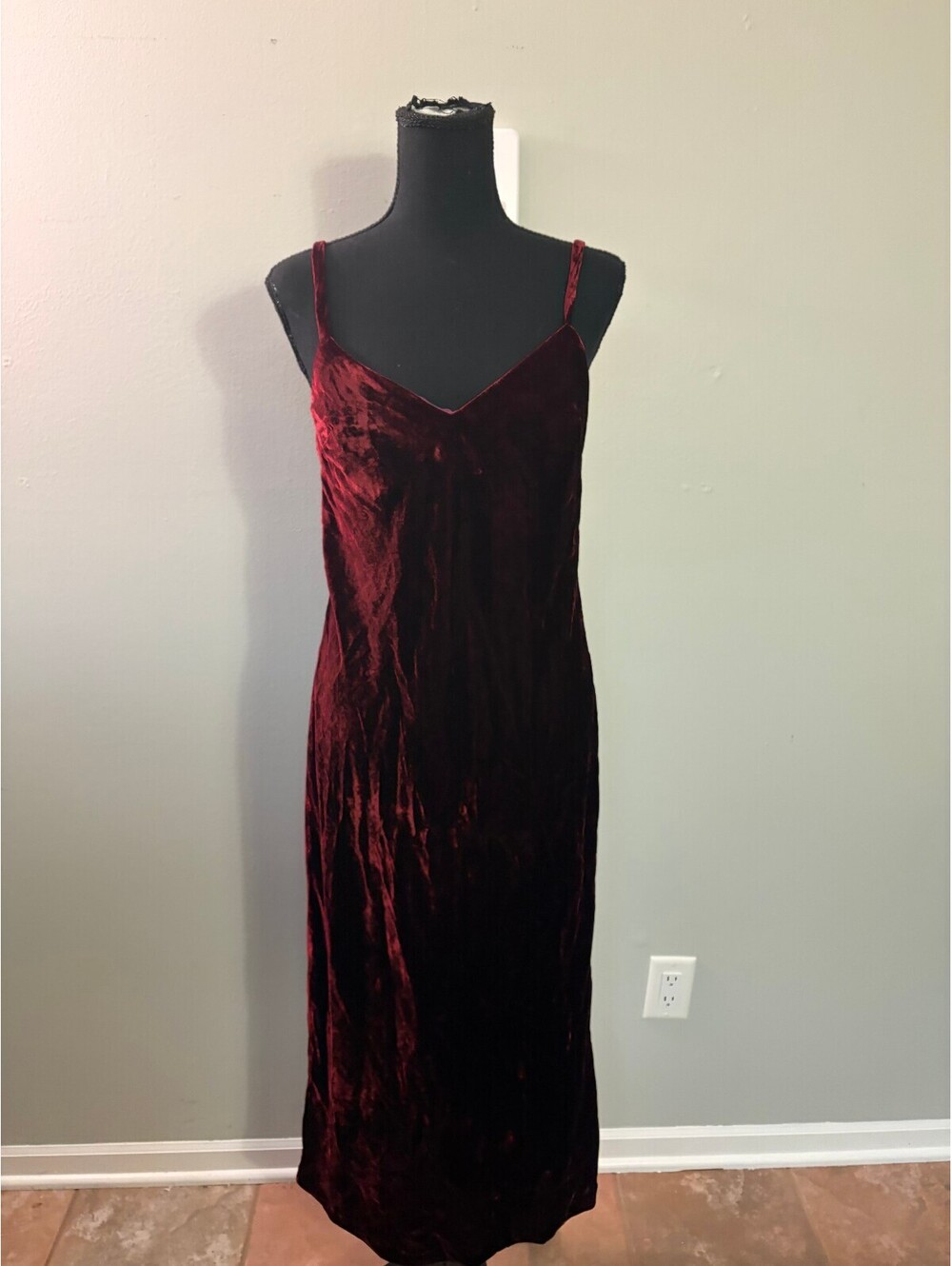 Boden Burgundy Velvet Slip Dress US Size 2R